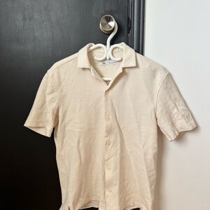 Zara Men's Cream Shirt